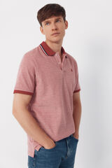 Cortefiel Oxford polo shirt Pink