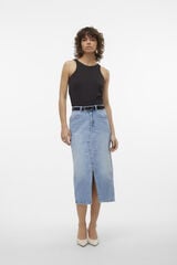 Vero Moda Falda vaquera midi Azul
