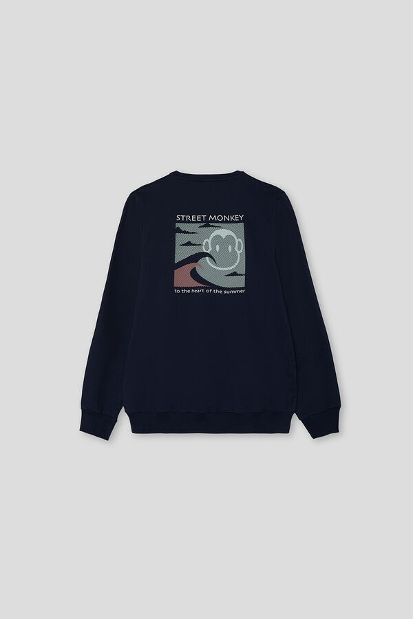 Street Monkey Sweatshirt estampada Azul