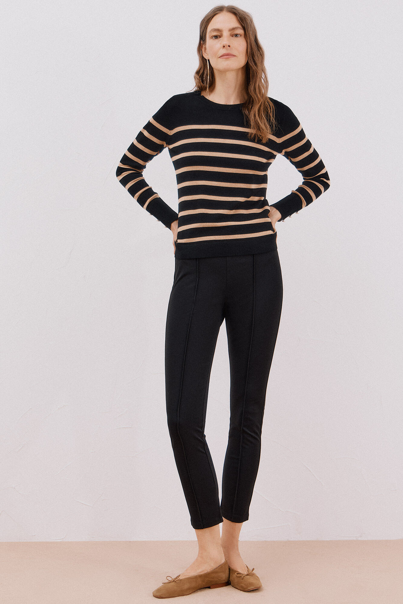 Cortefiel Striped boxy sweater