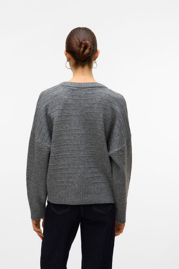 Vero Moda Camisola básico de malha Cinzento