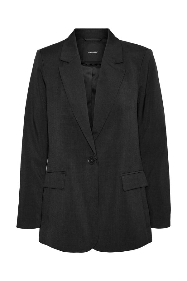 Cortefiel Women's oversize long-sleeved blazer Black