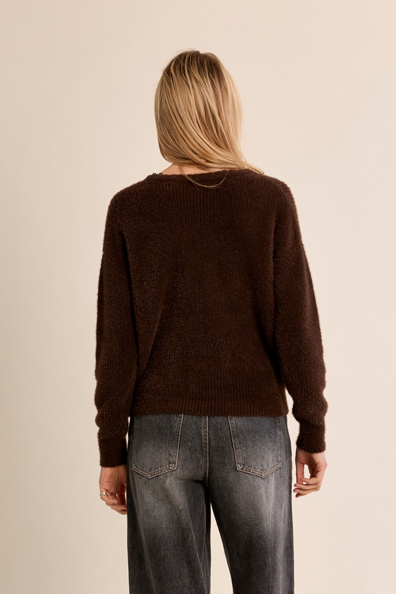 Molly Bracken Camisola de manga comprida com detalhe de renda