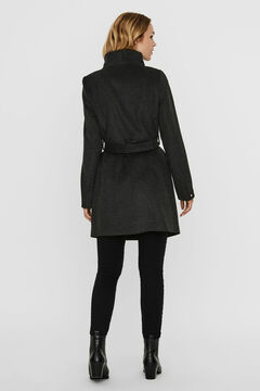 Cortefiel Sustainable double-breasted coat Gray