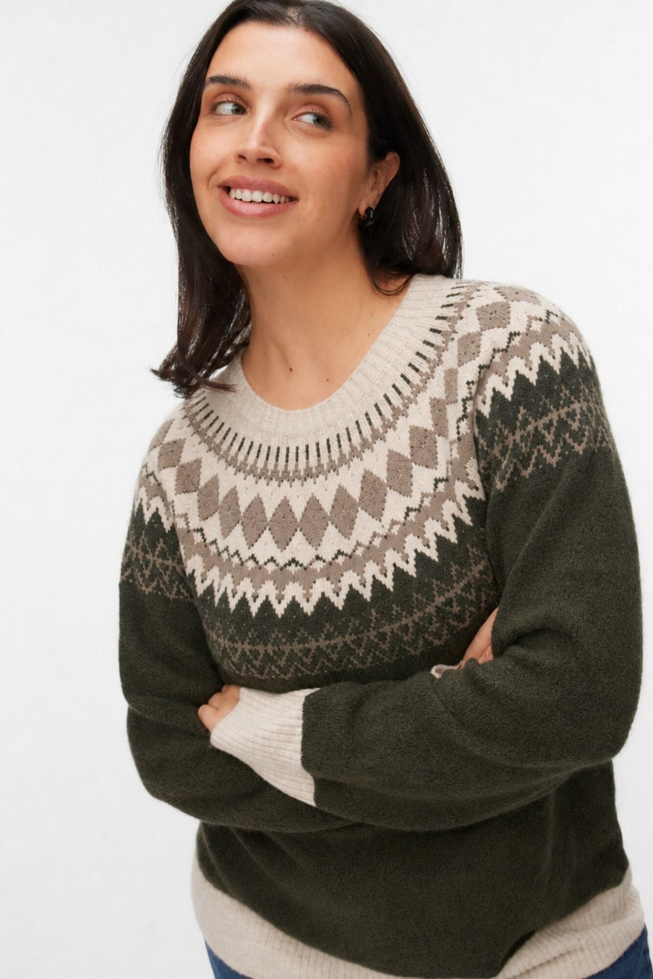 Vero Moda Curve Camisola com motivo de grega