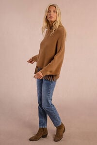 Molly Bracken Jersey de manga larga detalle flecos