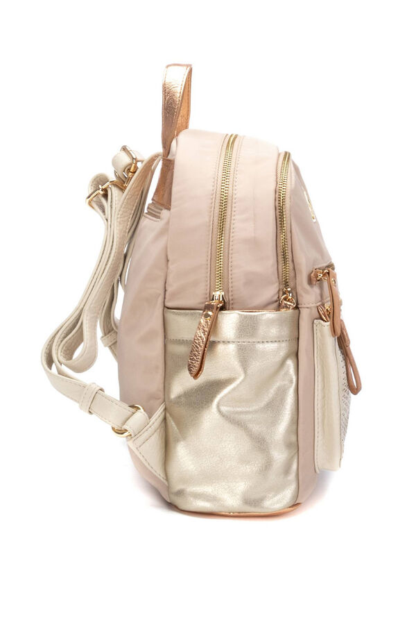 XTI Women's backpack with zips Beige