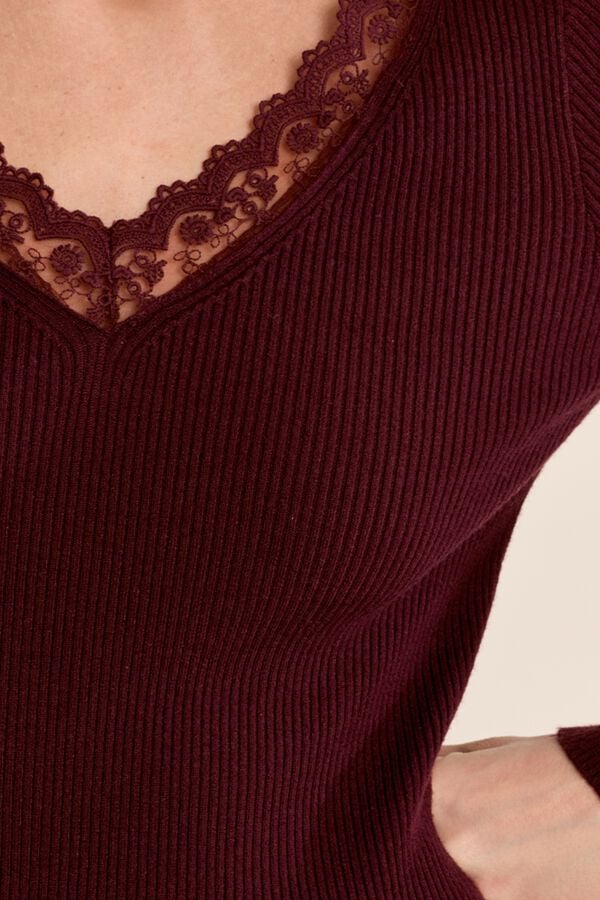 Molly Bracken Camisola de manga comprida com detalhe de renda Granada