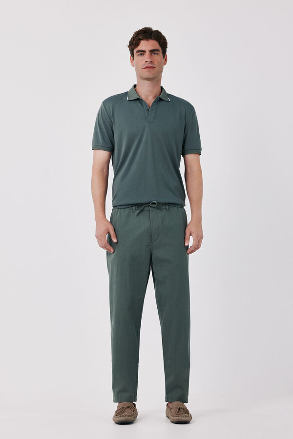Cortefiel Lightweight regular jogger Kaki
