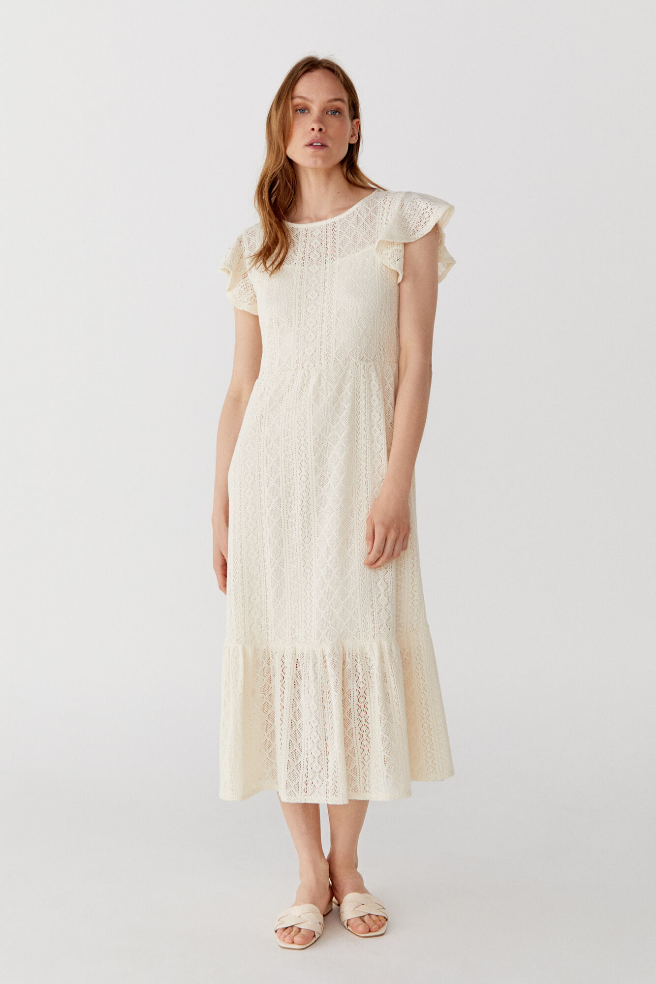 White jersey knit dress store