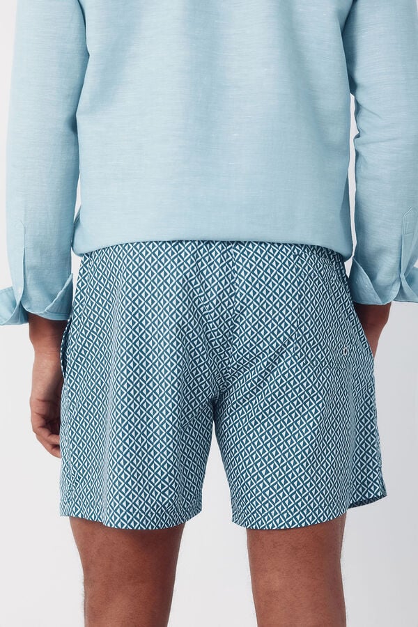 Cortefiel Diamond print swimwear Turquoise