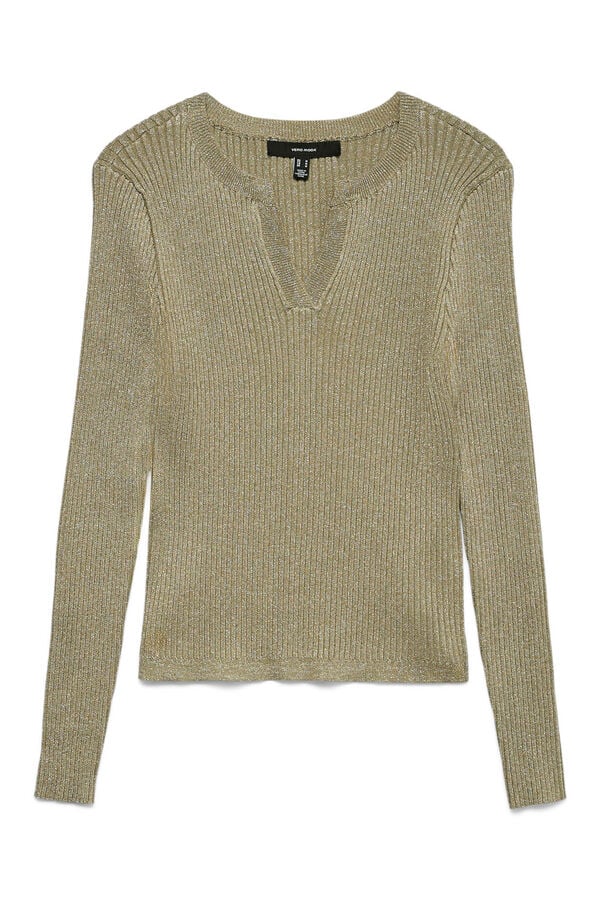 Vero Moda Top de punto detalles lúrex Verde