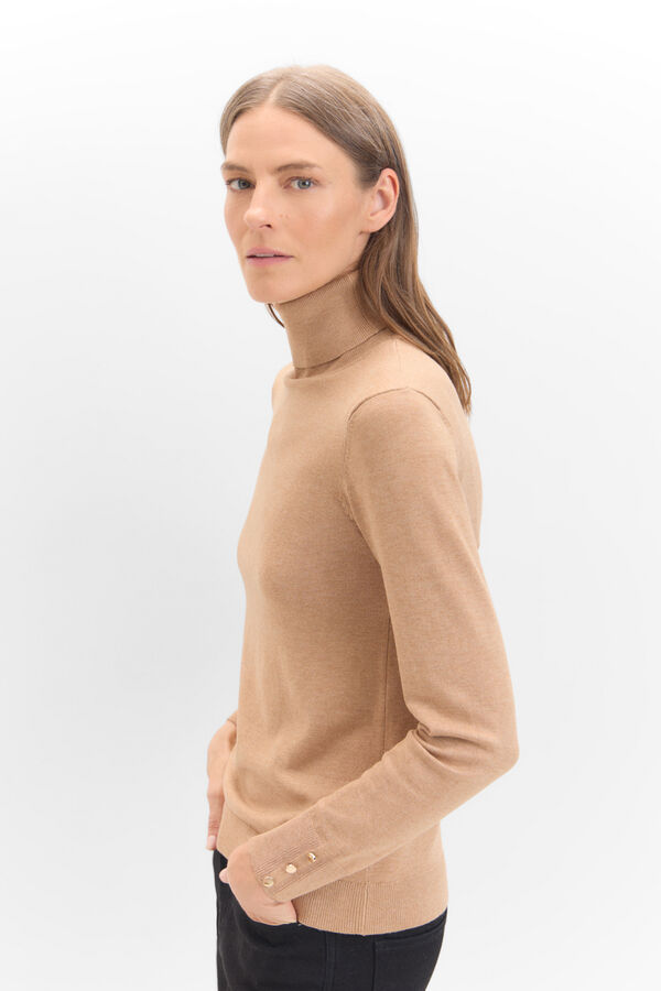 Cortefiel Polo neck jumper Beige