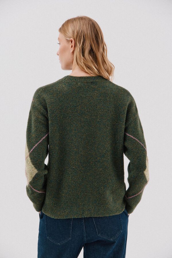 Cortefiel Diamond jersey-knit jersey Green