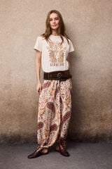 Slowlove Printed harem trousers Printed orange