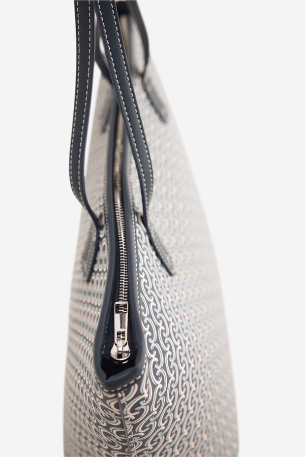 Cortefiel Bolsa de compras com monograma Azul