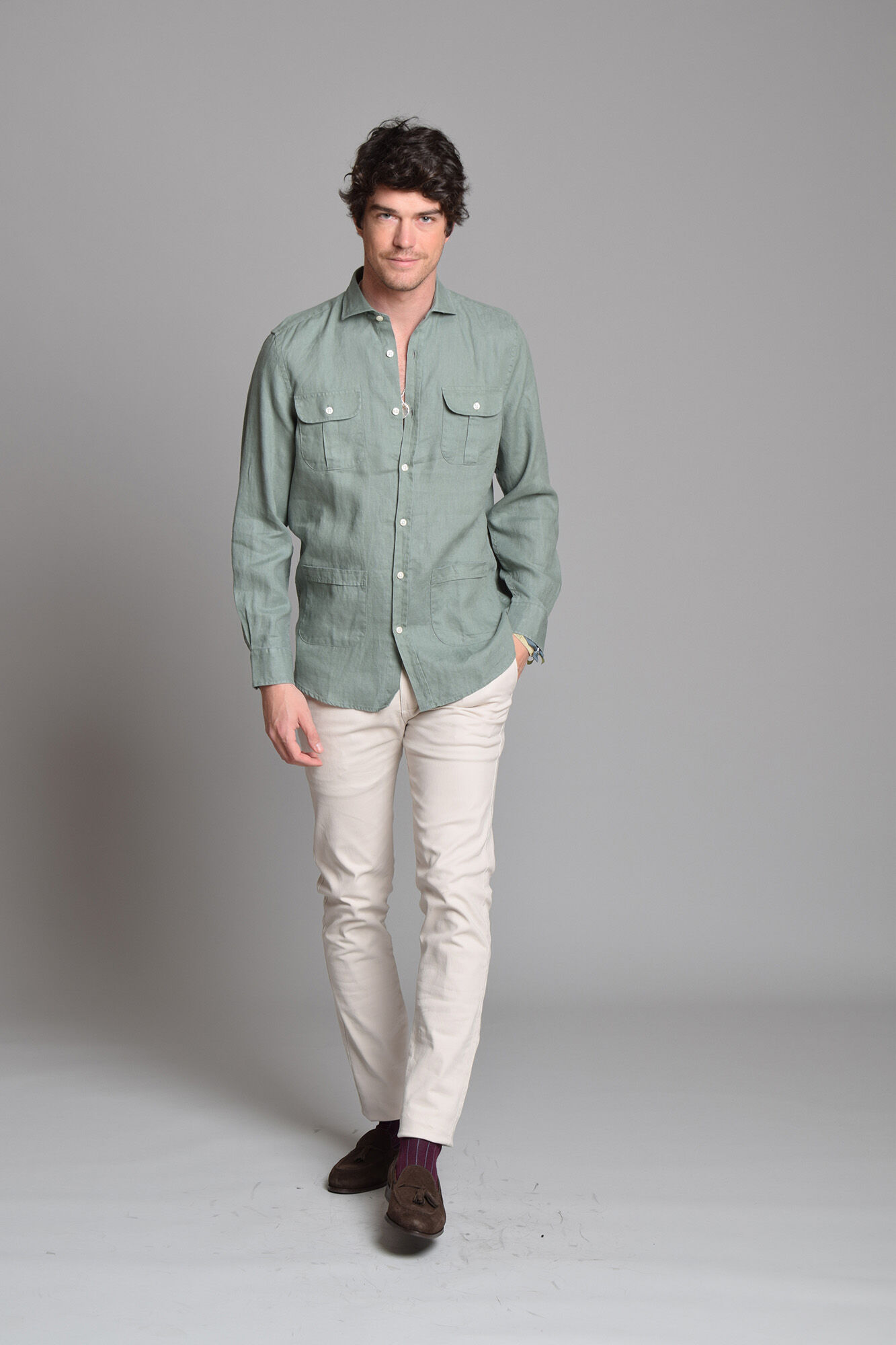 Regular fit casual guayabera Men s shirts Cortefiel