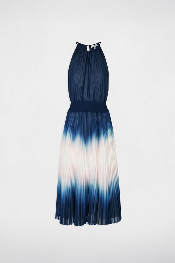 Morgan Vestido comprido plissado Multicolorido