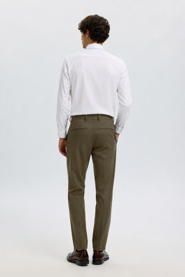 Selected Cal&ccedil;a formal Slim Fit Verde