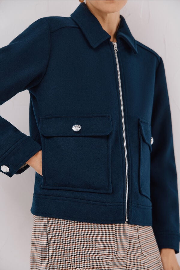 Cortefiel Hooded hood Navy