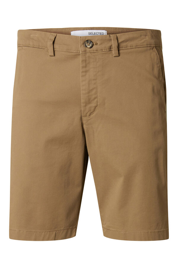 Selected Chino Bermuda shorts Nude