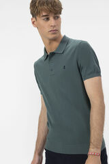 elPulpo Polo básico em malha crepe Verde