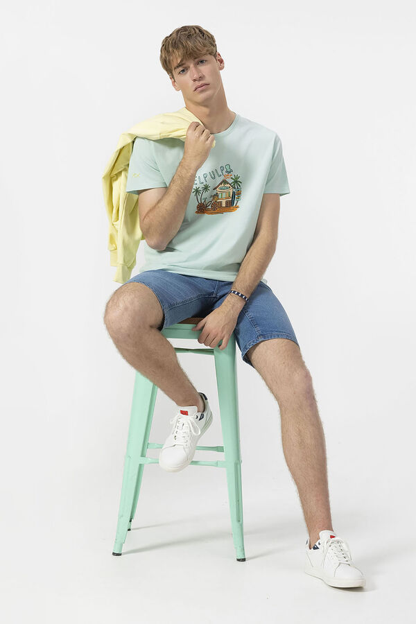 elPulpo Camiseta com estampado Beach House Azul