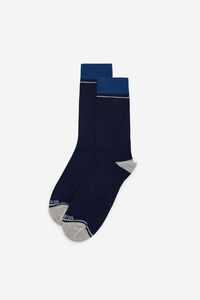 Cortefiel Plain colourful socks Navy