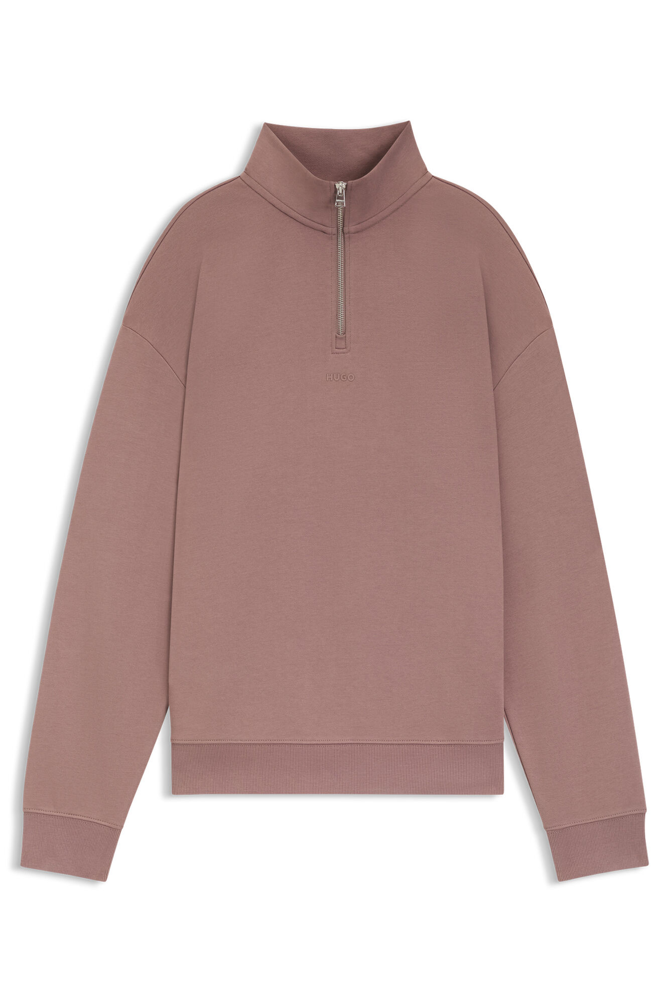 HUGO Sweatshirt com fecho-&eacute;clair