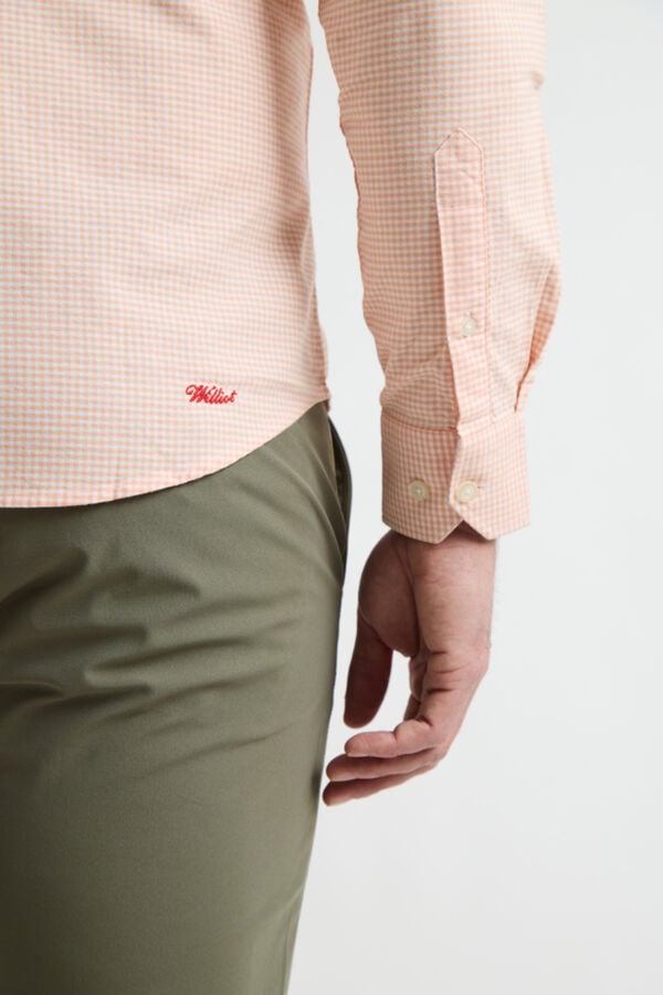 Williot Tencel mini check shirt Orange