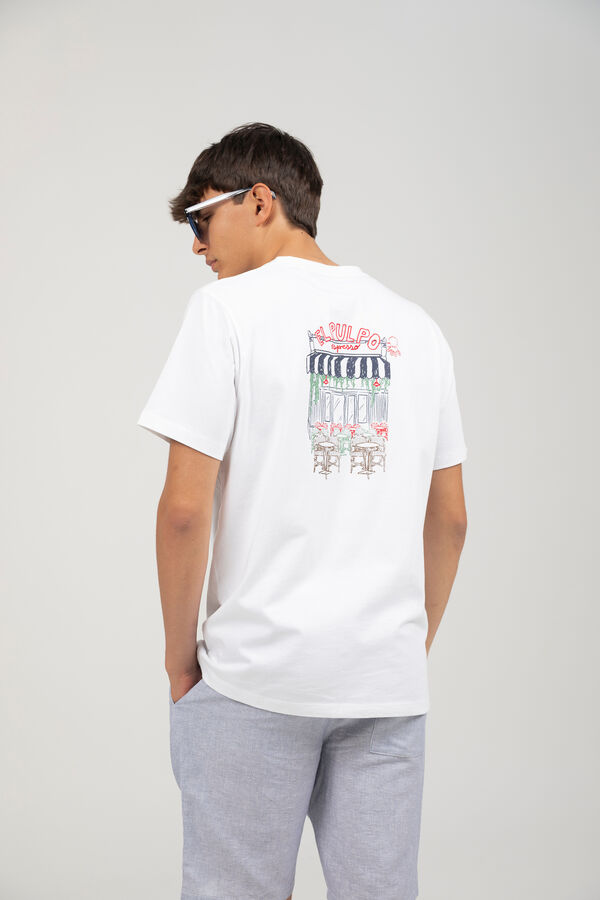 elPulpo T-shirt manga curta Branco
