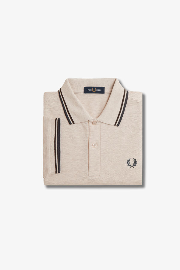 Fred Perry Polo com acabamento em duas listras Tostado