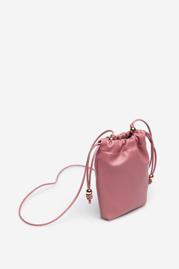 Cortefiel Gathered phone pouch Coral