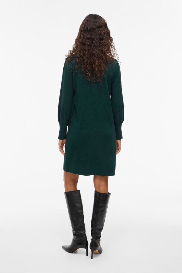 Vila Vestido de malha com viscose Verde