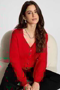 Morgan C&aacute;rdigan ajustado cuello en v