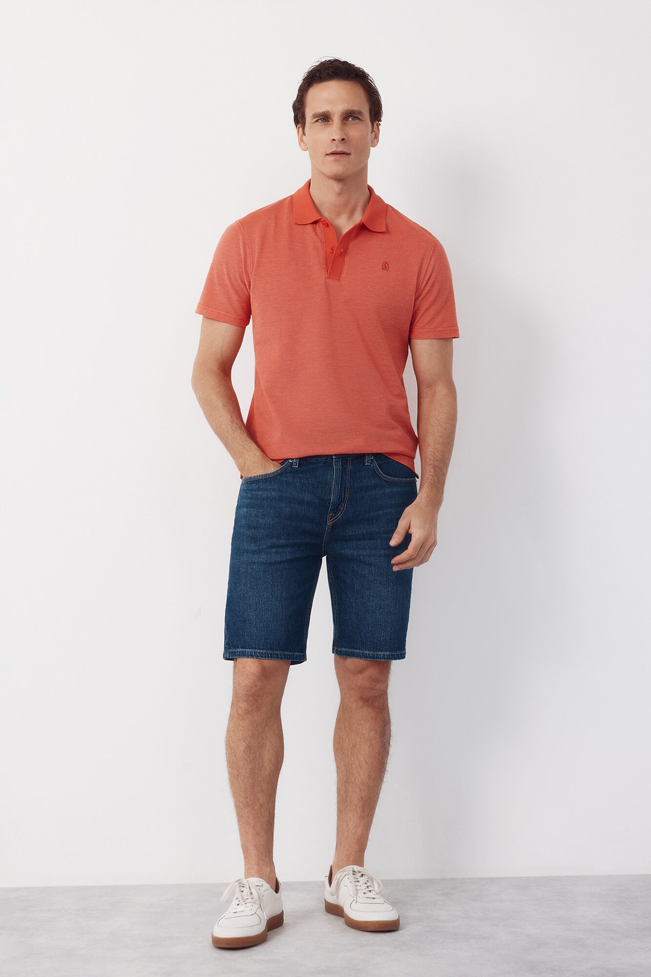 Cortefiel Textured polo shirt