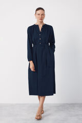 Cortefiel Poplin dress Navy