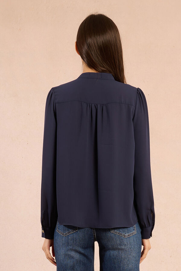 Molly Bracken Camisa de manga comprida com detalhe de babados Azul