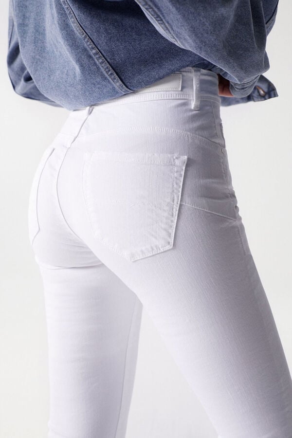 Cortefiel Jeans faith push in cropped Branco