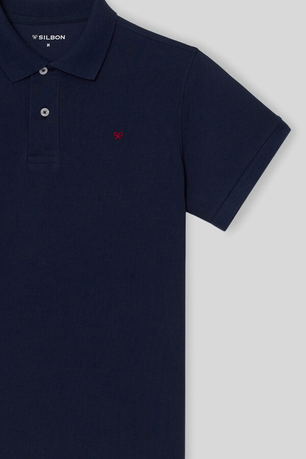 Silbon Polo cl&aacute;ssico liso Azul