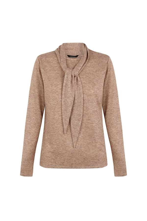 Cortefiel Scarf T-shirt Beige