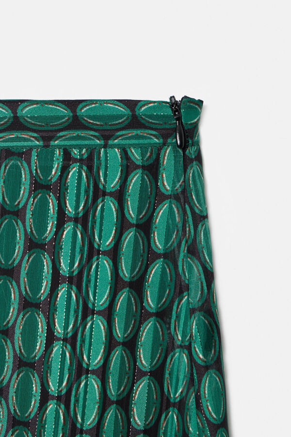 Cortefiel Gerbe Event Collection skirt Printed green