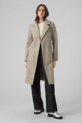 Cortefiel Women's midi cloth coat Nude