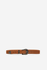Cortefiel Leather cowboy belt Brown