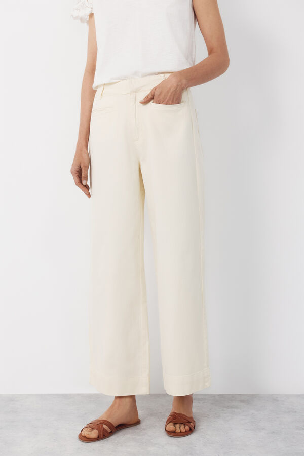 Cortefiel Cal&ccedil;as com debrum Amarelo