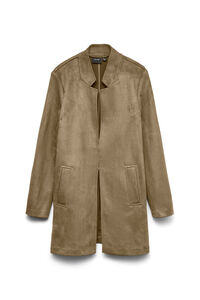 Vero Moda Casaco comprido efeito camur&ccedil;a