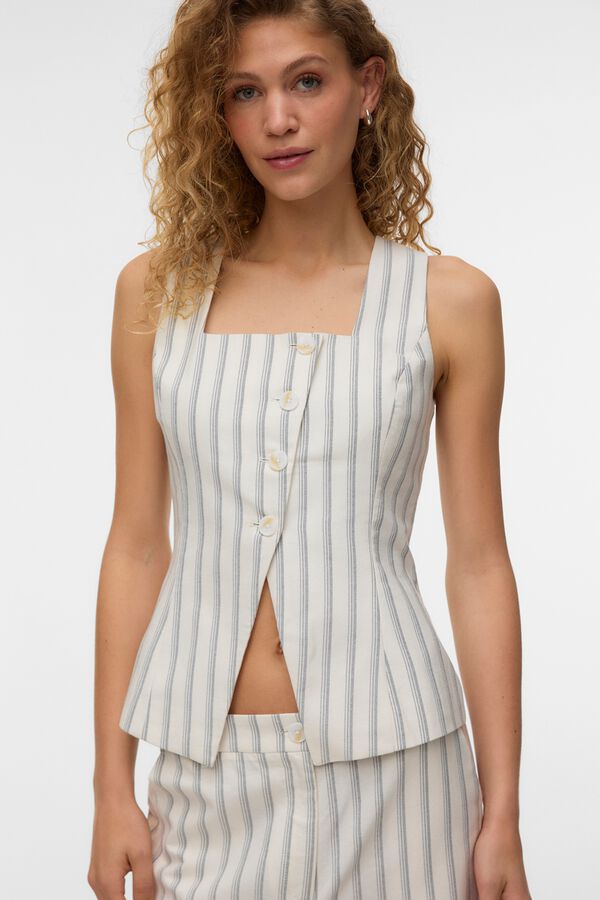 Vero Moda Chaleco escote cuadrado Blanco