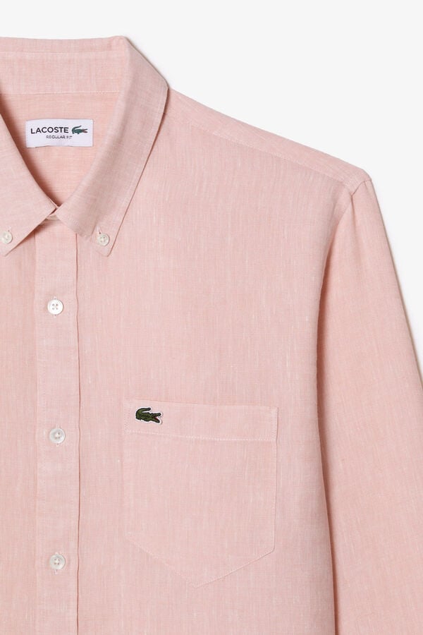 Lacoste Camisa de linho Subiu