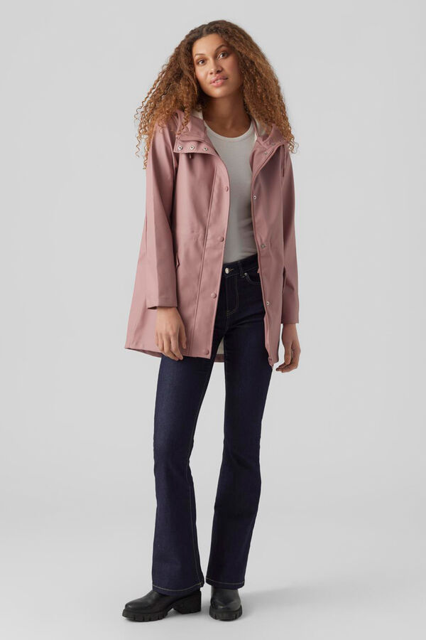 Vero Moda Chubasquero corto con capucha Morado