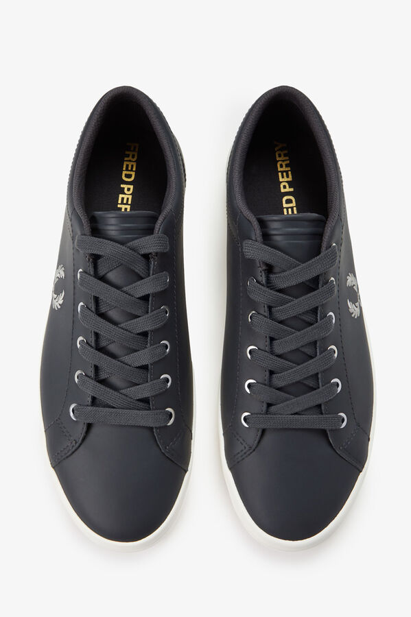 Fred Perry Tênis de couro básico Cinzento